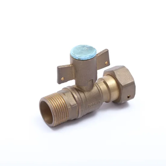 China valve manufacturer female NPT BSPP  brass lockable water meter valve