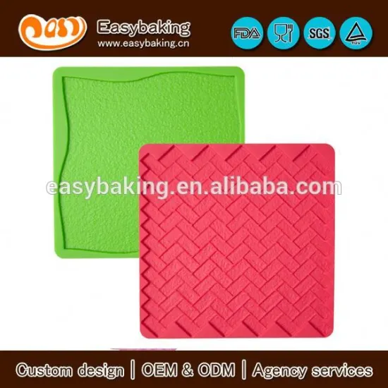 Food grade grass and brick fondant silicone textured mat
