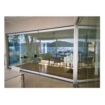 Vertical Frameless Panoramic Stacking Glass Doors