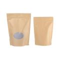 zipper compostable kraft paper food bags powder pouch