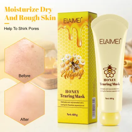 ELAIMEI Honey Tearing Mask: Deep Cleansing Oil Control Blackhead Remover for Skin Care