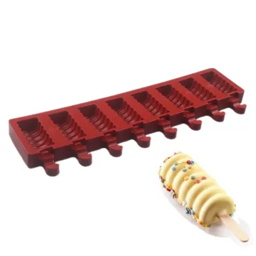 Striped Ice Cream Makers DIY Cube Moulds Dessert Molds Tray Popsicle Ice Mold