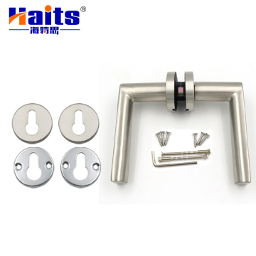 Manijas de las puertas de metal de acero inoxidable de superficie satinada para puertas de madera