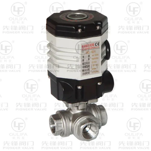 Electrical Threaded 3 Way Ball Valve