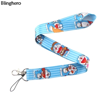 Blinghero Cartoon Robot Cat Lanyard Kawii Cat Phone Holder Neck Straps With Student Card Hang Ropes for Kids BH0224