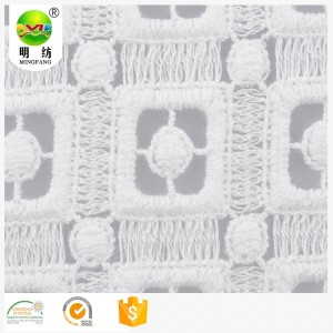 embroider 100% cotton heavy embroidery french lace fabric