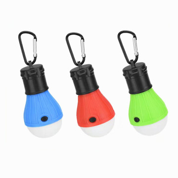 ABS Plastic Tent Camping Light Key Ring with Carabiner Clip - Promotional Keychain Light