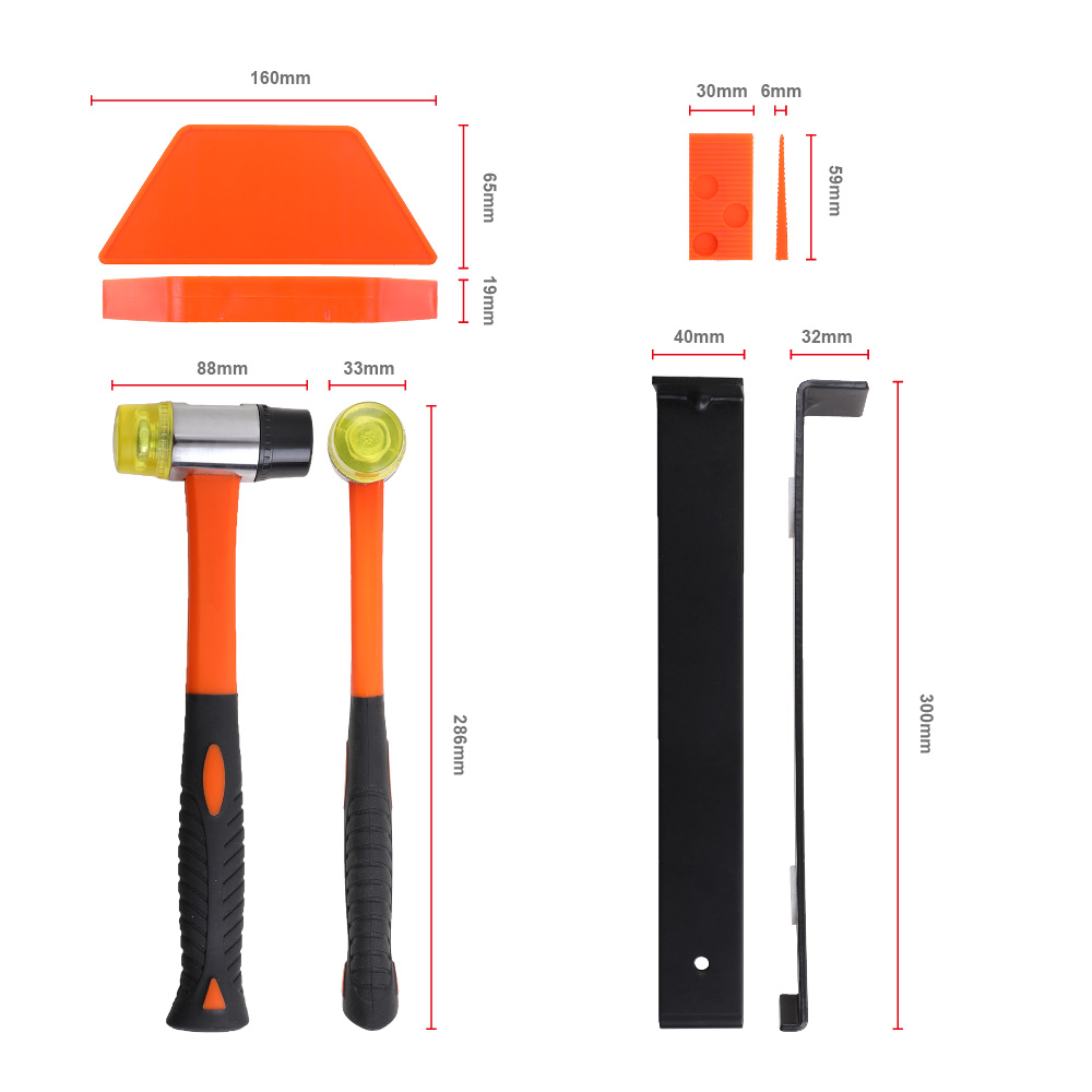 Julaihandsome Professional Laminate Wood Flooring Installation Kit , Spaces.Tapping Block, Pull Bar ,Mallet Hand Tool Set