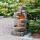 Tiered Bowls Floor Stacked Stone Waterfall Fountain