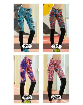 Custom running tights lycra spandex womens sports tights