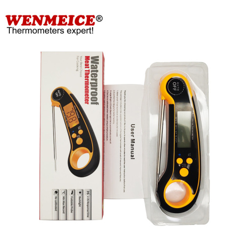 Foldable Probe Waterproof Ultrafast Read Meat Thermometer