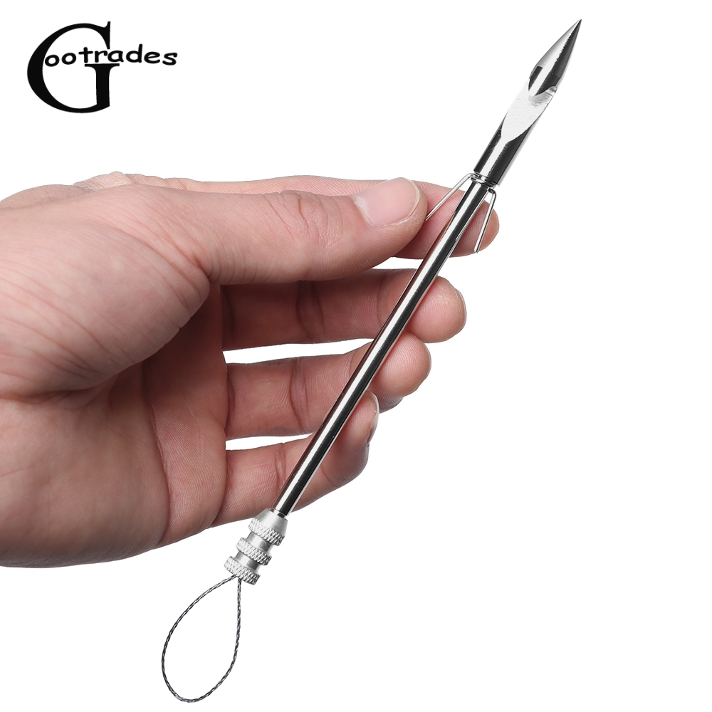 1/3Pcs Silver Stainless Steel Hunting Slingshot Shooting Fish Fishing Catapult 146 mm Arrowhead Dart Durable Fishing Accessories