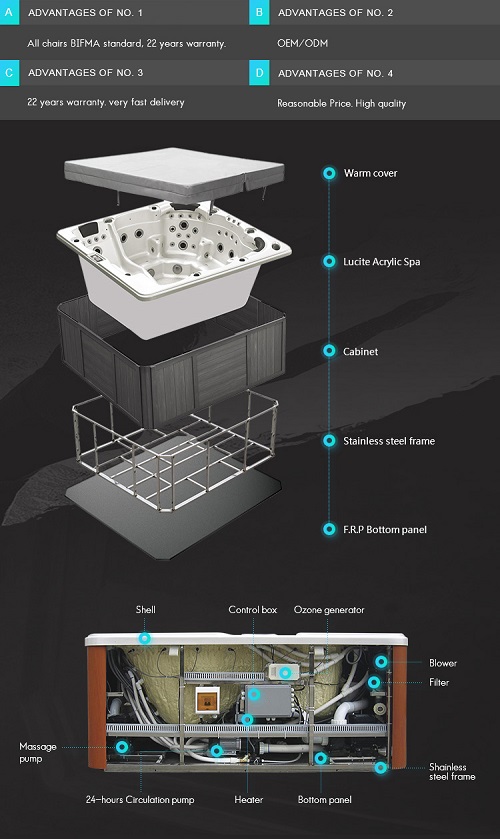 outdoor acrylic bathtub