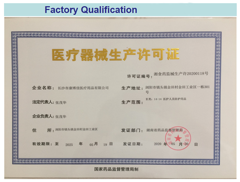 Medical device Production License for medical face masks