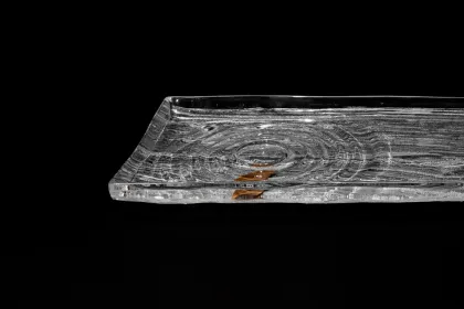 Leaf Ripple Tea Tray Crystal