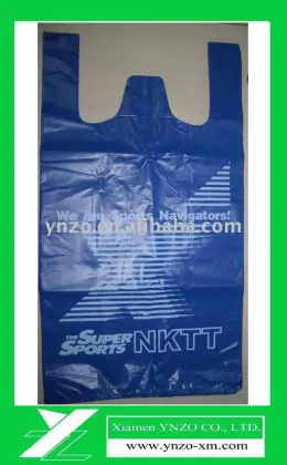 Blue Plastic T-shirt bag
