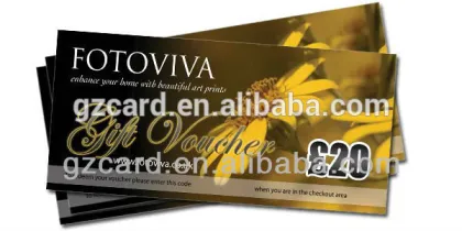 Eco-friendly 400g coated paper scratch cash voucher card with best price