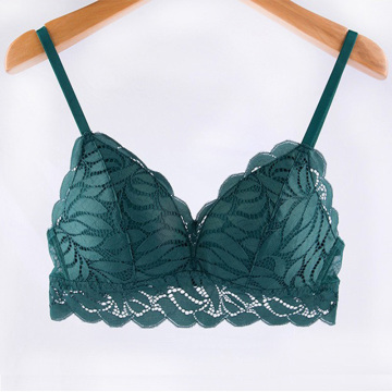 set di mutandine reggiseno imbottito in pizzo floreale senza filo