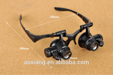 New design 9892G 10x 15x 20x 25x Four Magnifications LED Light Glasses Style Eyewear Magnifier For Electronic Maintenance