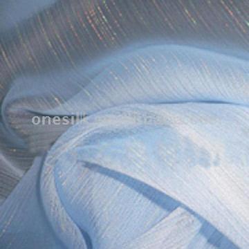 Golden Crinkle Chiffon Fabric