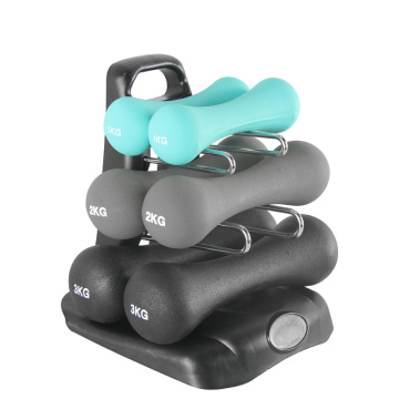 Gedompelde Neopreen Pvc Gecoate Dumbbells Sets