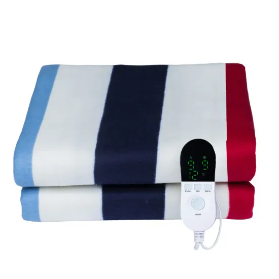 China New High Quality Autumn and Winter Electric Blanket with Color Stripes