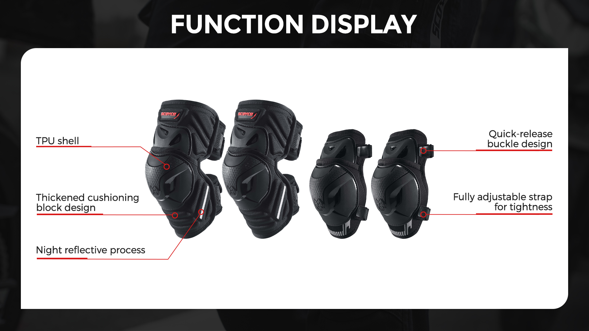 pro biker knee and elbow guard