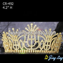 Diamantes de imitación oro coronas para reina