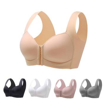Plus Size Women's Seamless Push-Up Bra with Back Fat Corset and Wireless Support