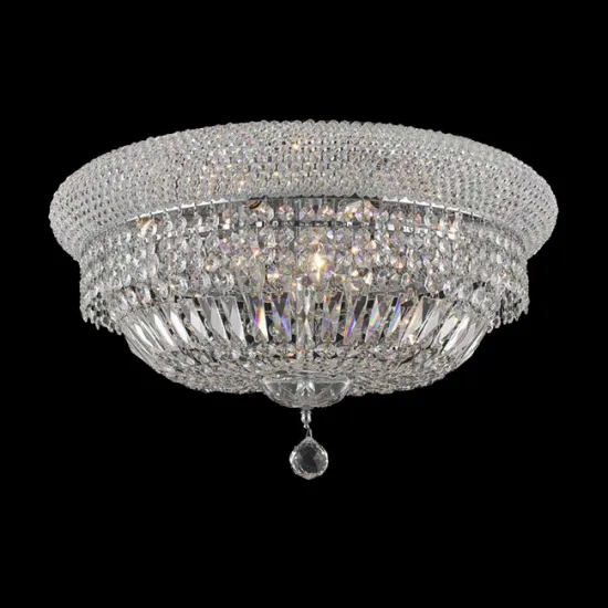 Empire Round Single Layer Chandelier Crystal Ceiling Lamp