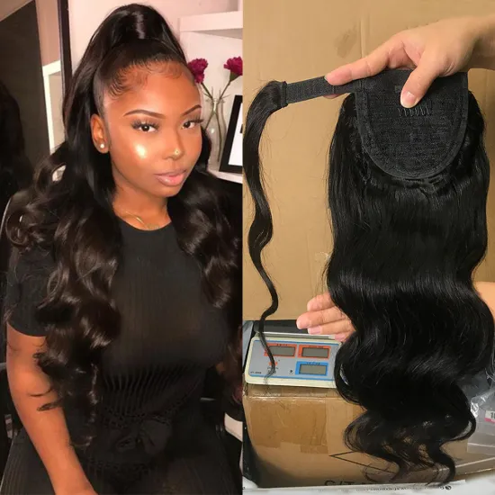 the best selling 100% human hair ponytail extension,brazilian hair body wave ponytail extension,human hair extensions