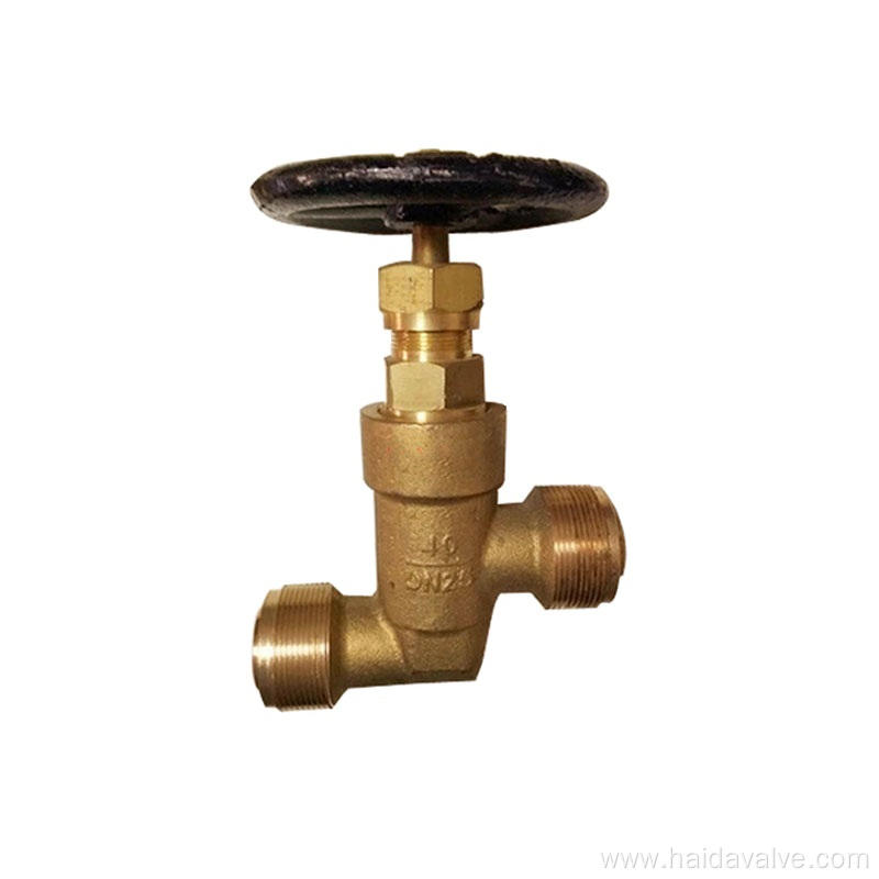 Low pressure external thread bronze stop check valve