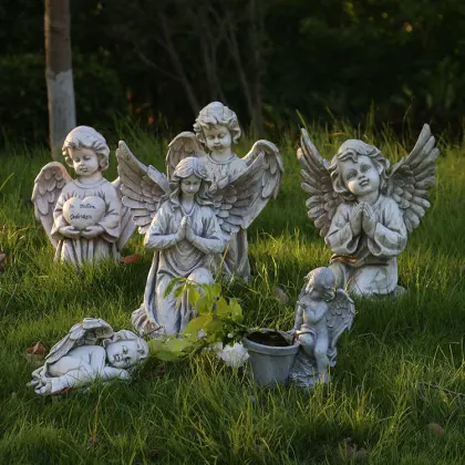 Wholesale Resin Crafts: Praying Guardian Garden Angel Statues