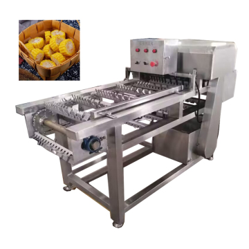 Máquina de procesamiento de maíz automático comercial: cortador de raíces, recortadora de cabeza y cola, y equipos de removedor superior