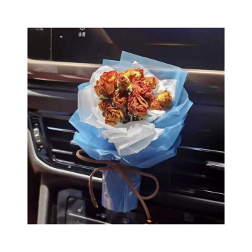 Dry Bouquet Car Aromatherapy Air Freshener Clip with Rose Starry Flower