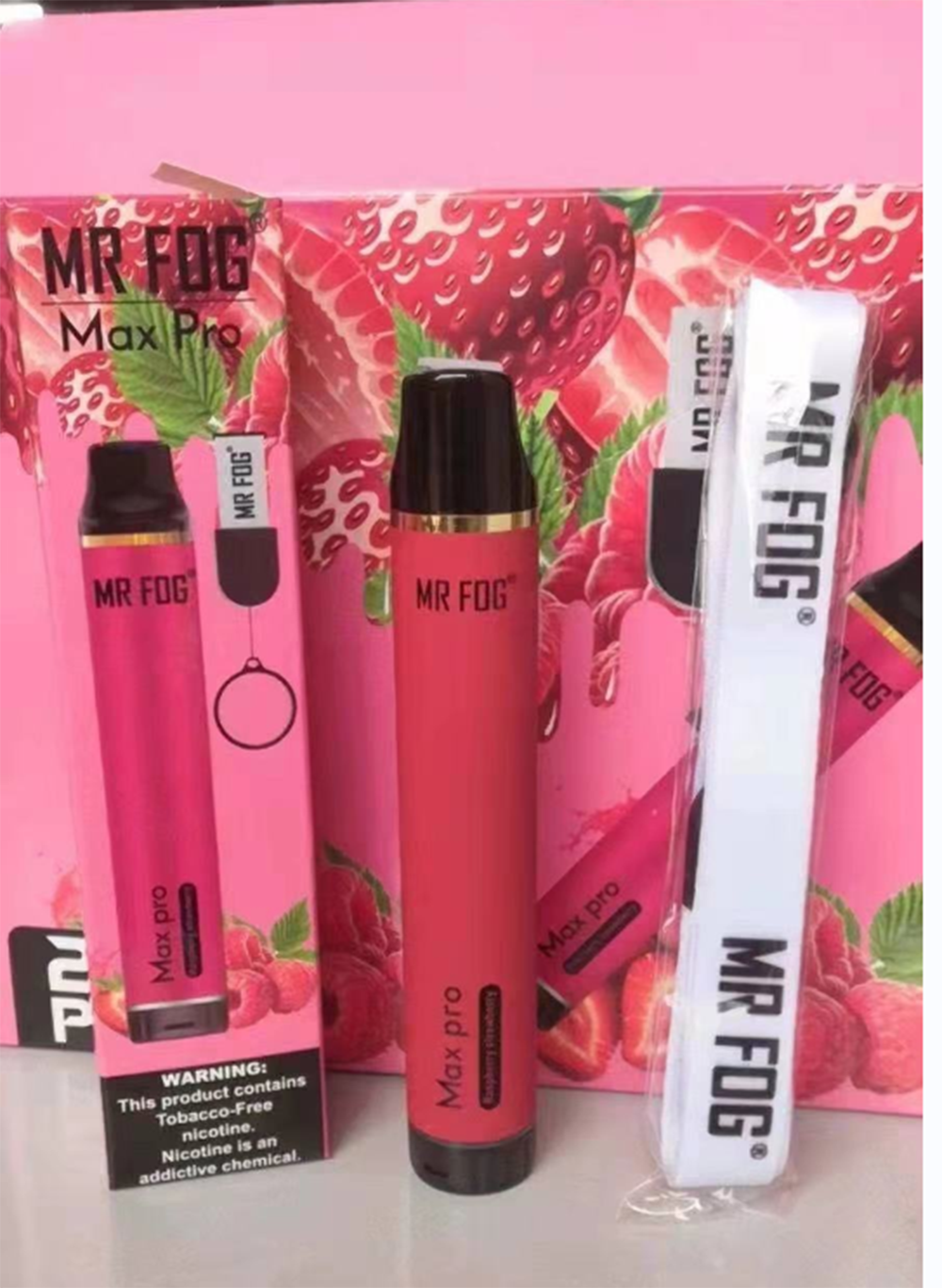 MR FOG MAX PRO 2000 PUFFS HIMBEERE ERDBEERE