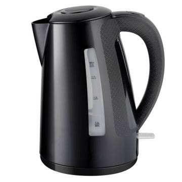 Hot Selling 2200W Cordless Electric Kettle with Plastic Handle and Black Finish