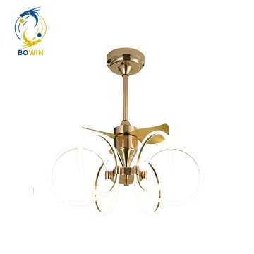 Modern Design ABS Blade DC Motor Chandelier Ceiling Fan with Light