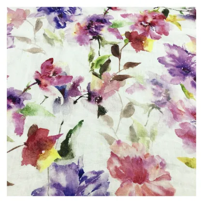 Custom Digital Printing Stonewash Flora Fabric