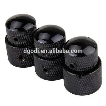 High quality Guitar Volume Tone Stacked Control Knobs Dual Concentric Knob Black