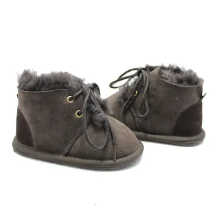 winter sheepskin baby booties