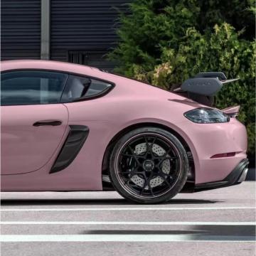 PET Oolong Tea Milk Pink Car Wrap Film