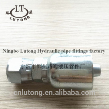 All size available hydraulic swaged pipe fittings one piece NPTF JIC PARKER FEMALE 74 CONE SEAT DOUBLE HEXAG SAE J 514