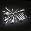 16 pcs Glitter Grip Large Makeup Brush Set