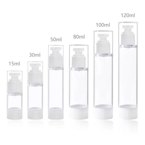 30ml 50ml 80ml 100ml 120ml professional luxury cosmetic packing airless pump cosmetic serum bottles