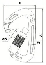 wholesale aluminum carabiner shackle tool