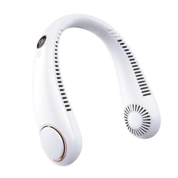 Cross-Border Digital Display Halter Fan: 5-Speed, USB Portable, Bladeless, High Endurance Outdoor Fan