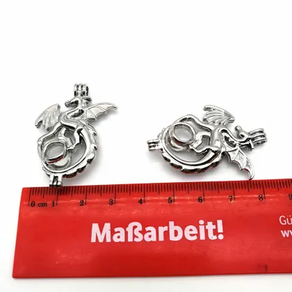 Big Dragon Cage pendant Silver Jewelry Making