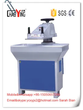 Xiongying hydraulic swing arm leather strap cutting machine/leather cutting press machine