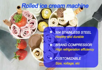 Commercial Frosty Rolled Ice Cream Machine